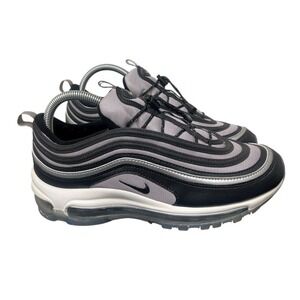 Nike Air Max 97 Kids 6.5Y Grey Black Toggle Lacing BQ8437-001 Sneakers